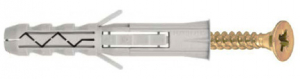 100 Stk. Multizweckdübel 10 x 50 mm m. Schraube 5.0x60mm 100 Stk. Multizweckdübel 10 x 50 mm m. Schraube 5.0x60mm
