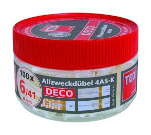 190 Stk. Allzweckdübel DECO Runddose 6 x 41mm 190 Stk. Allzweckdübel DECO Runddose 6 x 41mm