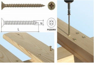 50 Stk. Spanplattenschrauben 6.0 x 70mm