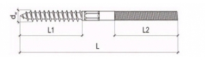 10 Stk. Dämmstoffdübel 95mm mit Stockschrauben 10 x 80mm