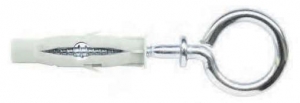 50 Stk. Multizweck Qualitätsdübel 6 x 35mm mit Ösenhaken