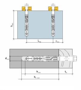 50 Stk. Rahmendübel m. Sechskantkopfschraube KPS-FAST K 8 x 140mm