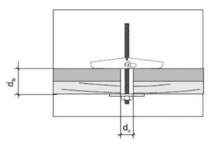 10 Stk. Federklappdübel M5 x 90mm