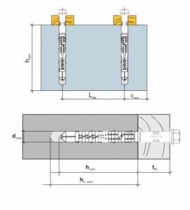 5 Stk. Rahmendübel mit Sechskantschraube KPS-FAST K Edelstahl A4 10 x 260mm
