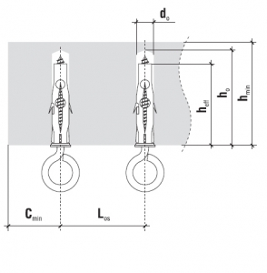10 Stk. Multizweck Qualitätsdübel 8 x 50mm mit Ösenhaken