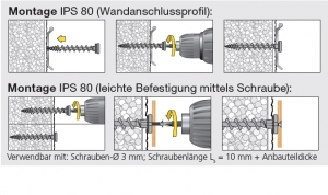 10 Stk. Isolierplattenschrauben IPS 80 anthrazitgrau