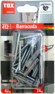 12 Stk. Spreizdübel Barracuda 6 x 30mm mit Schrauben