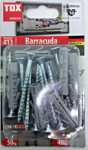 10 Stk. Spreizdübel Barracuda 8 x 40mm mit Schrauben