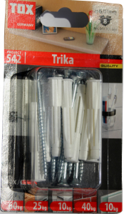 8 Stk. Allzweckdübel TRIKA 6 x 51mm mit Schrauben