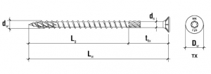 25 Stk. Spanplattenschrauben 6.0 x 180mm