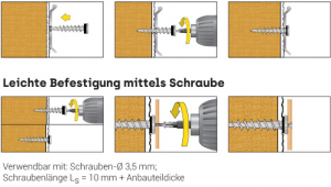 10 Stk. Isolierplattenschraube ISPZ 55mm