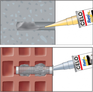 6 Stk. + 6 Stk. GRATIS Injektionsmörtel Celo ResiFIX VY 300 SF