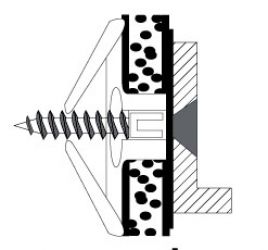 10 Stk. Spreizdübel/ Hohlraumdübel 10mm m. Schraube