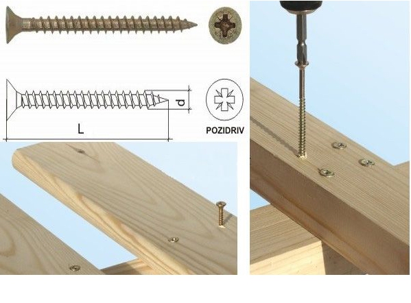 500 Stk. Spanplattenschrauben 4.0 x 35mm