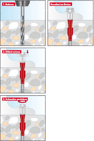 1 x TOX Stand-WC-Befestigung TOILET