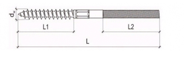 10 Stk. Dämmstoffdübel 95mm mit Stockschrauben 10 x 80mm