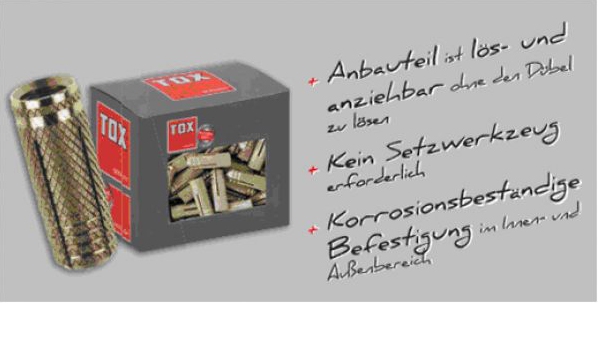 50 Stk. Messing-Spreizdübel M8 x 28