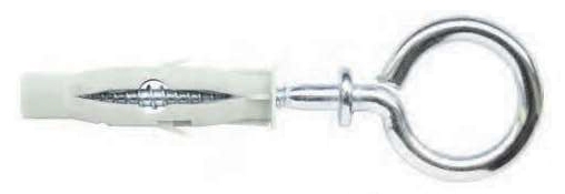50 Stk. Multizweck Qualitätsdübel 6 x 35mm mit Ösenhaken