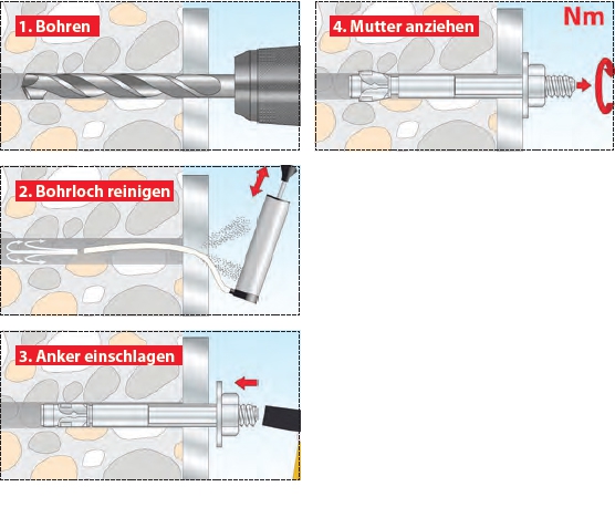 10 Stk. Bolzenanker TOX-S-FIX Plus M8 x 70mm