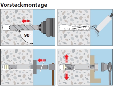 2 Stk. Bolzenanker Edelstahl A4 BZ-IG M12