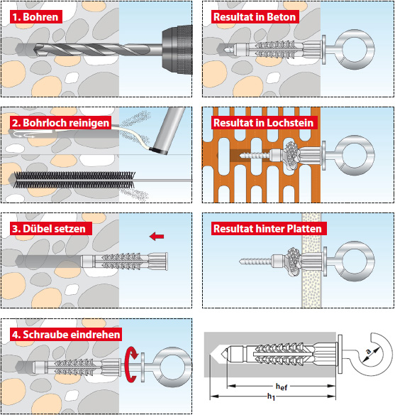 4 Stk. Hakendübel Pirat Lenny O 6/41 mm