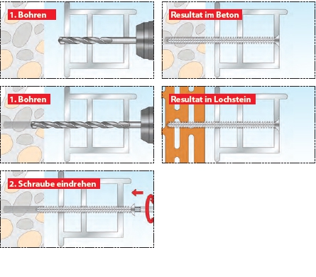 10 Stk. Rahmenschrauben TOX Window Pro 7,5 x 132mm