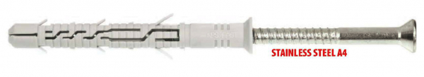 50 Stk. Rahmendübel mit Schraube KPS-FAST Edelstahl A4 10 x 180mm
