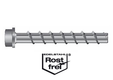 50 Stk. Betonschrauben BSZ in Edelstahl A4 8 x 70mm
