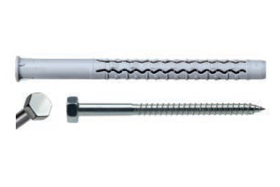 50 Stk. Rahmendübel GX-L Nylon mit Sechskantschraube Edelstahl A4 10 x 120mm