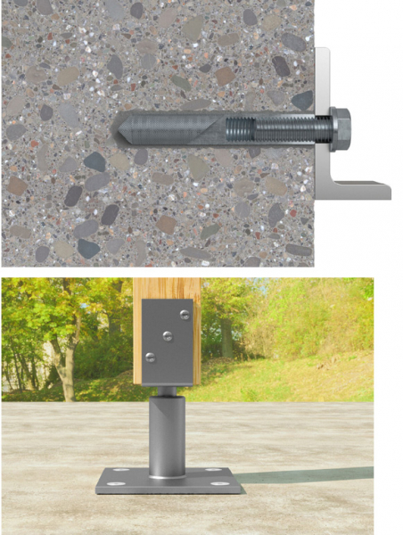 2 Stk. Innengewindeanker V-IG mit Innengewinde M12 in Edelstahl A4