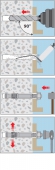 2 Stk. Bolzenanker B A4 Edelstahl M16 x 115mm