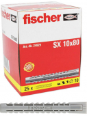 125 Stk. Fischer Spreizdübel Langversion SX 10 x 80 (Gewerbepackung)