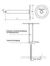 100 Stk. Dämmstoffhalter LINO 10 x 105mm